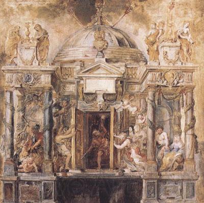 Peter Paul Rubens The Temple of Fanus (mk01) Norge oil painting art